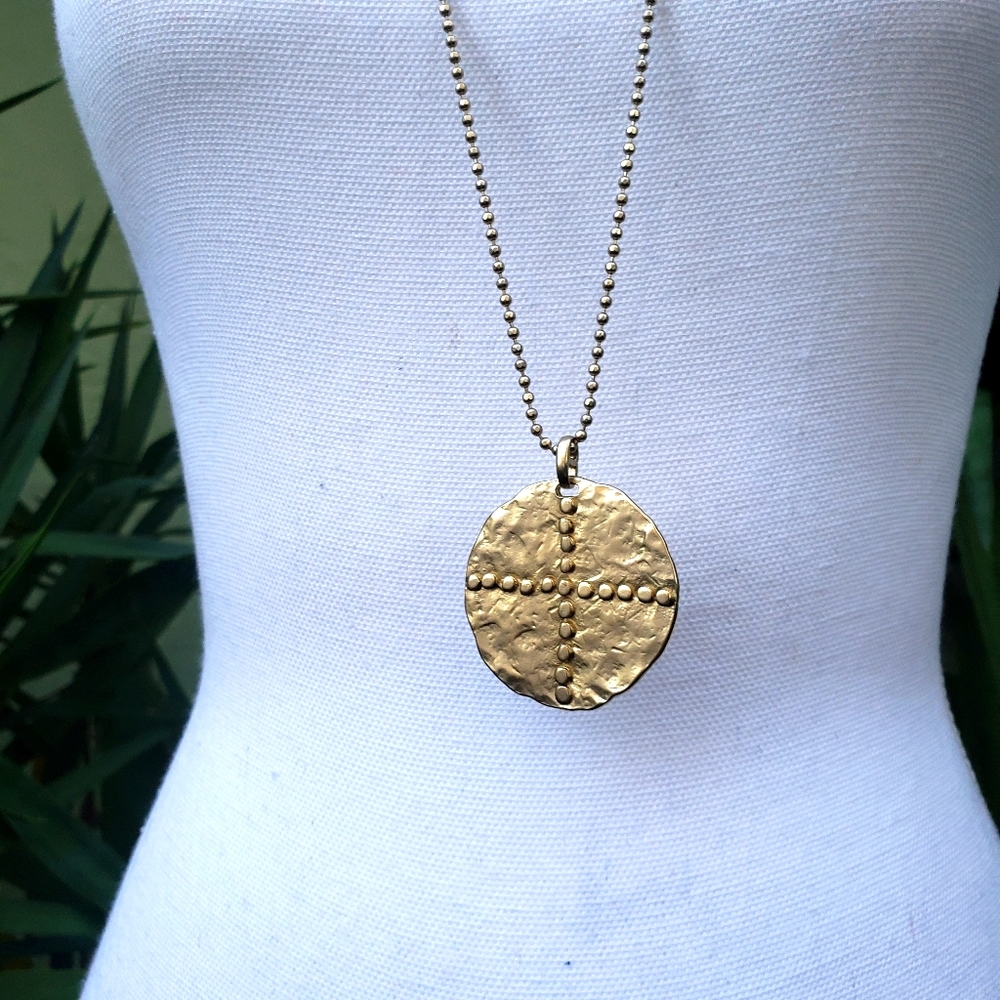 Chicos Gold Circle Pendant